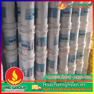 CHLORINE ẤN ĐỘ, AQUA-ORG, AQUATICK 70% - CA(OCL)2, 45KG/THÙNG