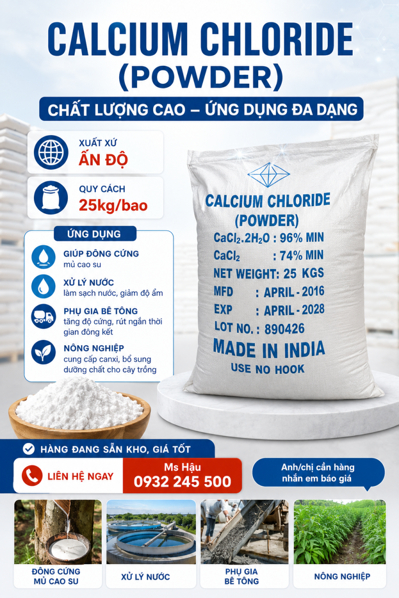 CaCl₂.2H₂O (PHÈN NÓNG)