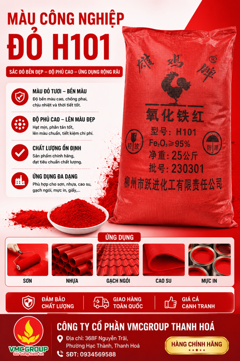 Màu công nghiệp Màu đỏ H101